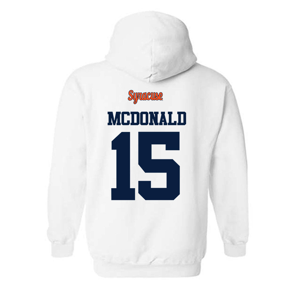 Syracuse - NCAA Football : Derek McDonald - Classic Shersey Hooded Sweatshirt-1