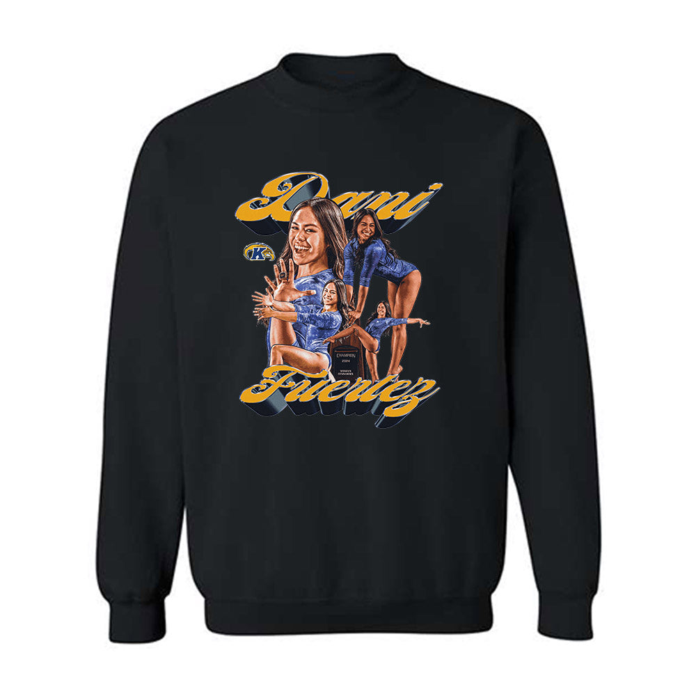 Kent State - NCAA Women's Gymnastics : Dani Fuertez - Player Collage Crewneck Sweatshirt-0