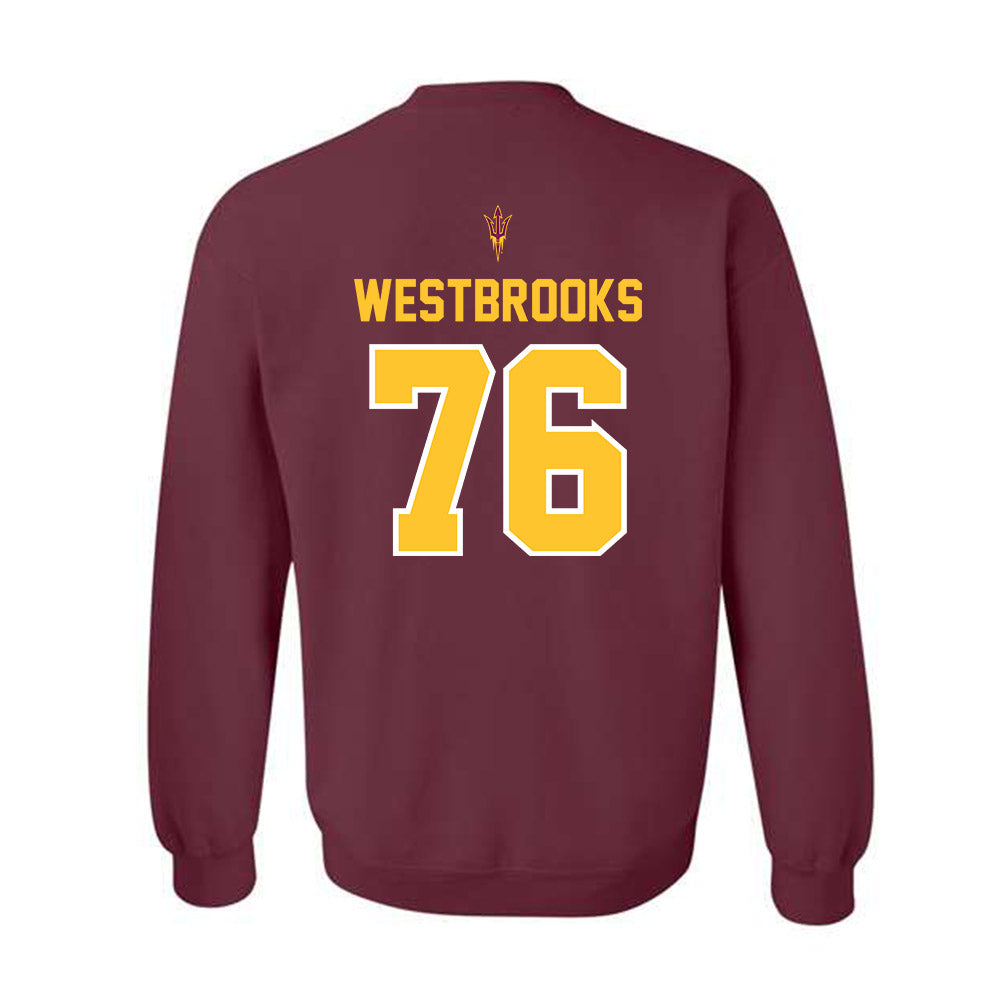 Arizona State - NCAA Football : Champ Westbrooks - Big12 Championship Crewneck Sweatshirt-1