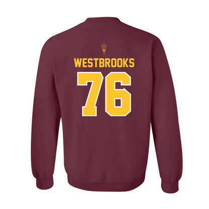 Arizona State - NCAA Football : Champ Westbrooks - Big12 Championship Crewneck Sweatshirt-1
