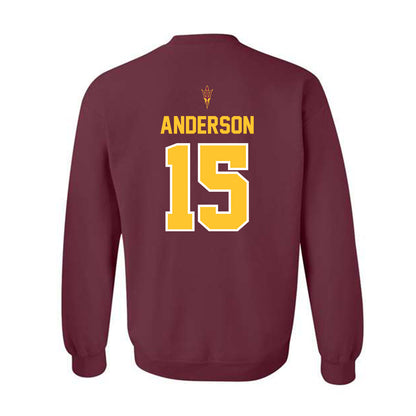 Arizona State - NCAA Football : Khamari Anderson - Big12 Championship Crewneck Sweatshirt-1