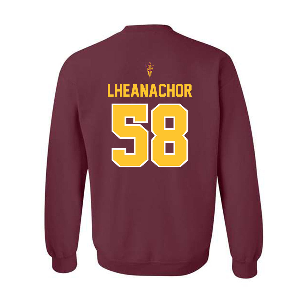 Arizona State - NCAA Football : Maxwell Lheanachor - Big12 Championship Crewneck Sweatshirt-1