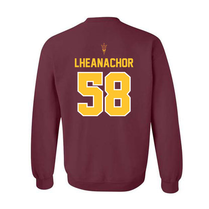Arizona State - NCAA Football : Maxwell Lheanachor - Big12 Championship Crewneck Sweatshirt-1