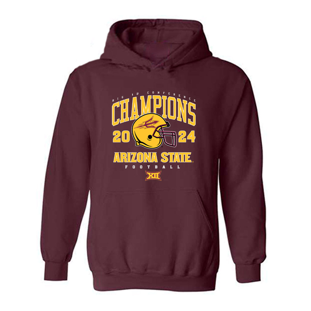 Arizona State - NCAA Football : Doughless Teloma - Big12 Championship Hooded Sweatshirt-0