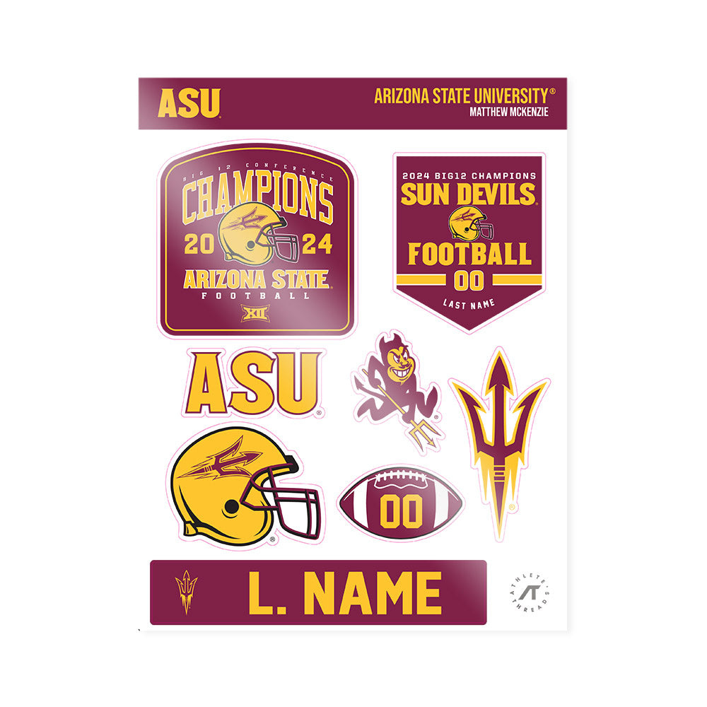 Arizona State - NCAA Football : Matthew McKenzie - Big12 Sticker Sheet-0