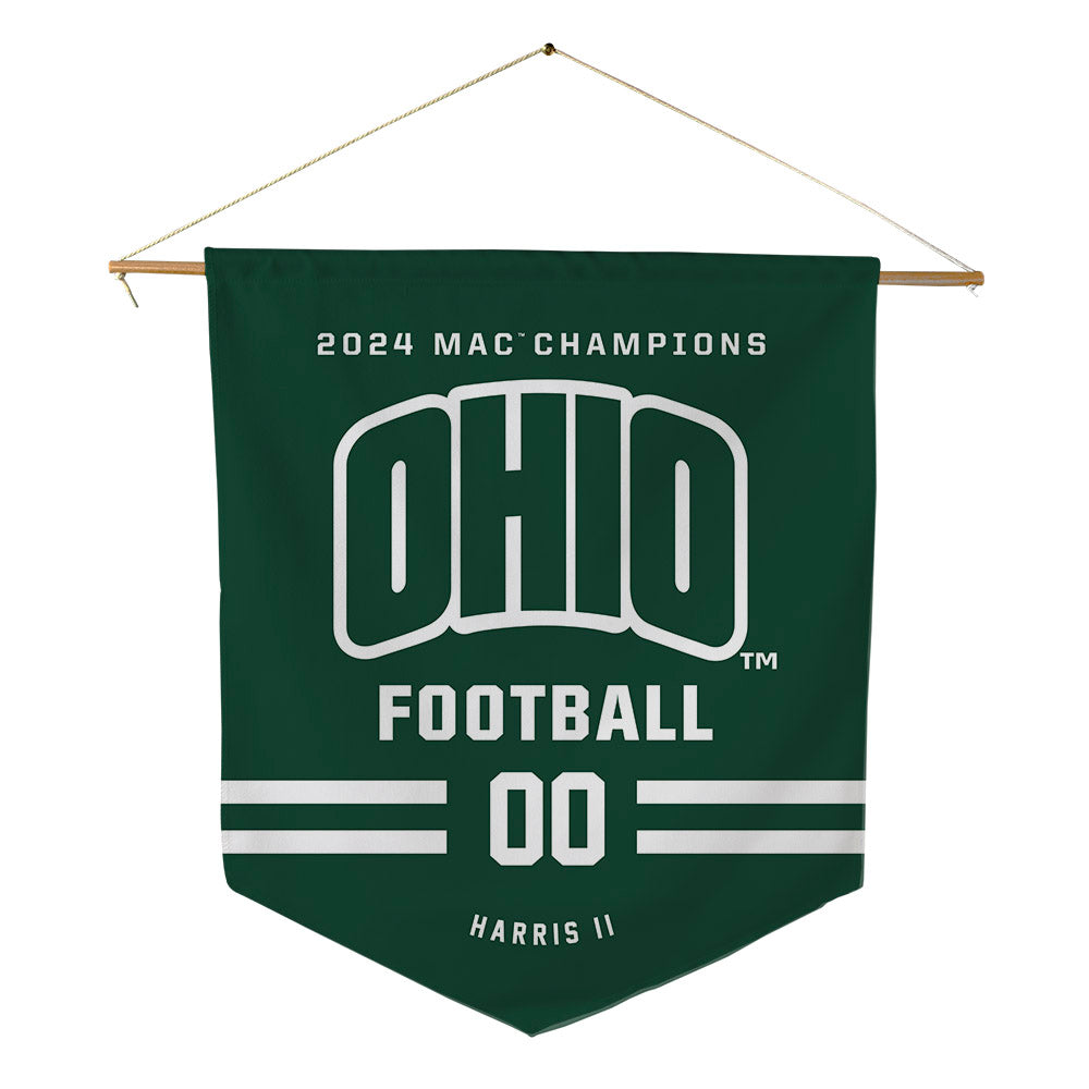 Ohio - NCAA Football : Rodney Harris II - MAC Pennant - 18" x 21"-0