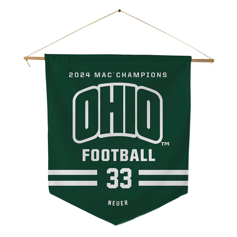 Ohio - NCAA Baseball : Trenton Neuer - MAC Pennant - 18" x 21"-0