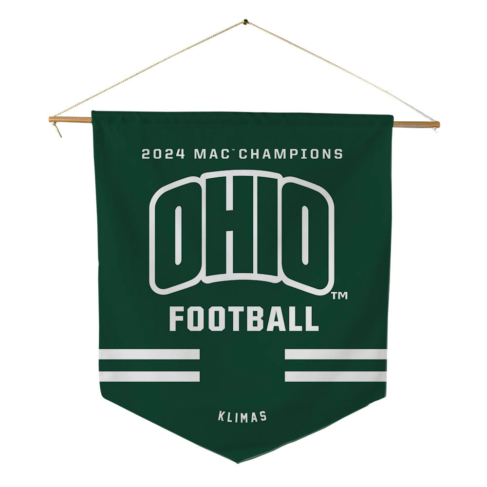 Ohio - NCAA Wrestling : Owen Klimas - MAC Pennant - 18" x 21"-0