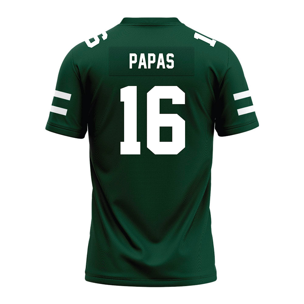Ohio - NCAA Football : Matthew Papas - MAC Green Premium Football Jersey-1