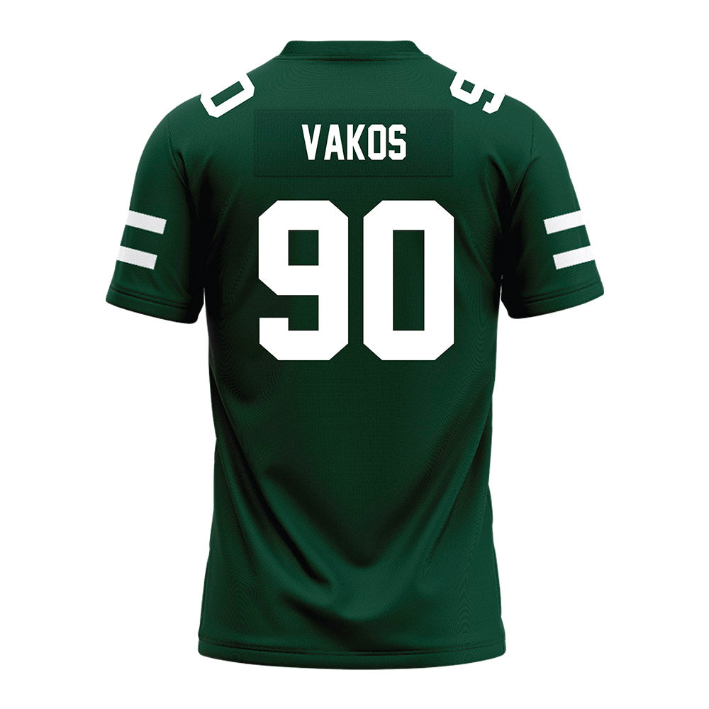 Ohio - NCAA Football : Nathanial Vakos - MAC Green Premium Football Jersey-1