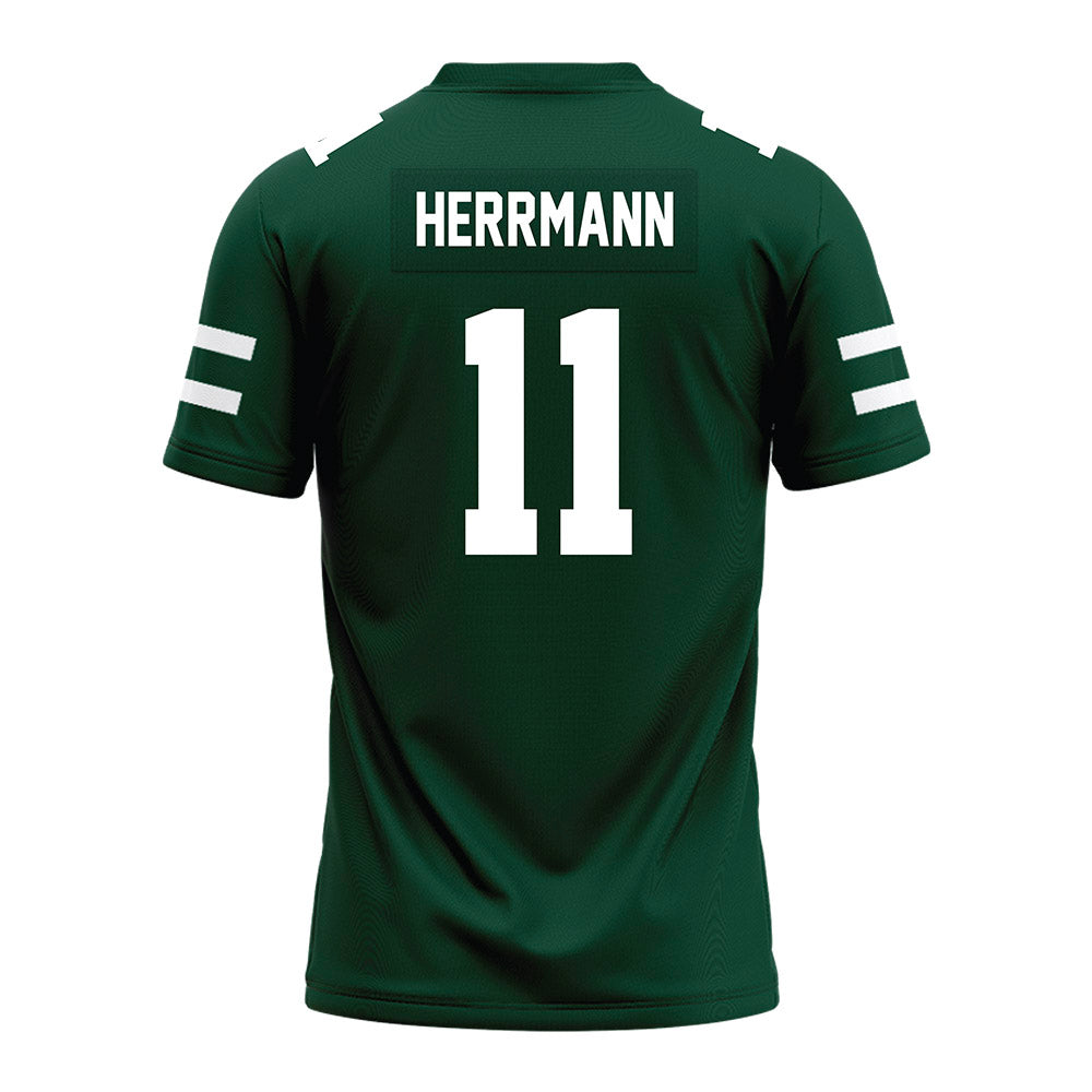 Ohio - NCAA Football : Evan Herrmann - MAC Green Premium Football Jersey-1