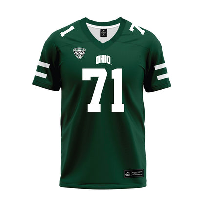 Ohio - NCAA Football : Aidan Johnson - MAC Green Premium Football Jersey-0