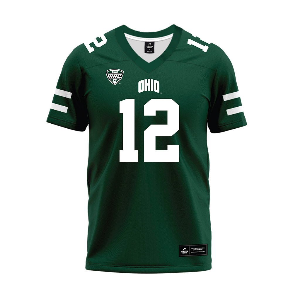 Ohio - NCAA Football : Eian Pugh - MAC Green Premium Football Jersey-0