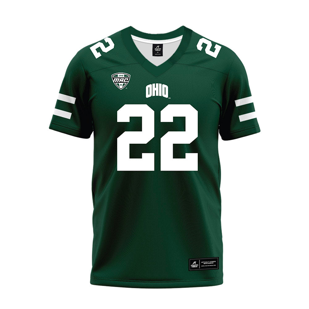 Ohio - NCAA Football : Michael Taylor - MAC Green Premium Football Jersey-0