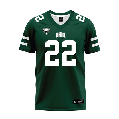 Ohio - NCAA Football : Michael Taylor - MAC Green Premium Football Jersey-0