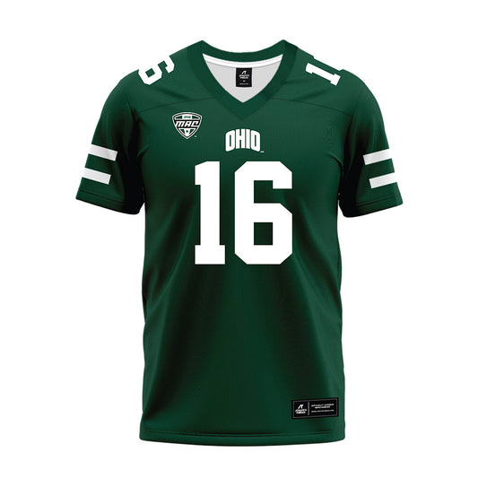Ohio - NCAA Football : Ryan Miller - MAC Green Premium Football Jersey-0