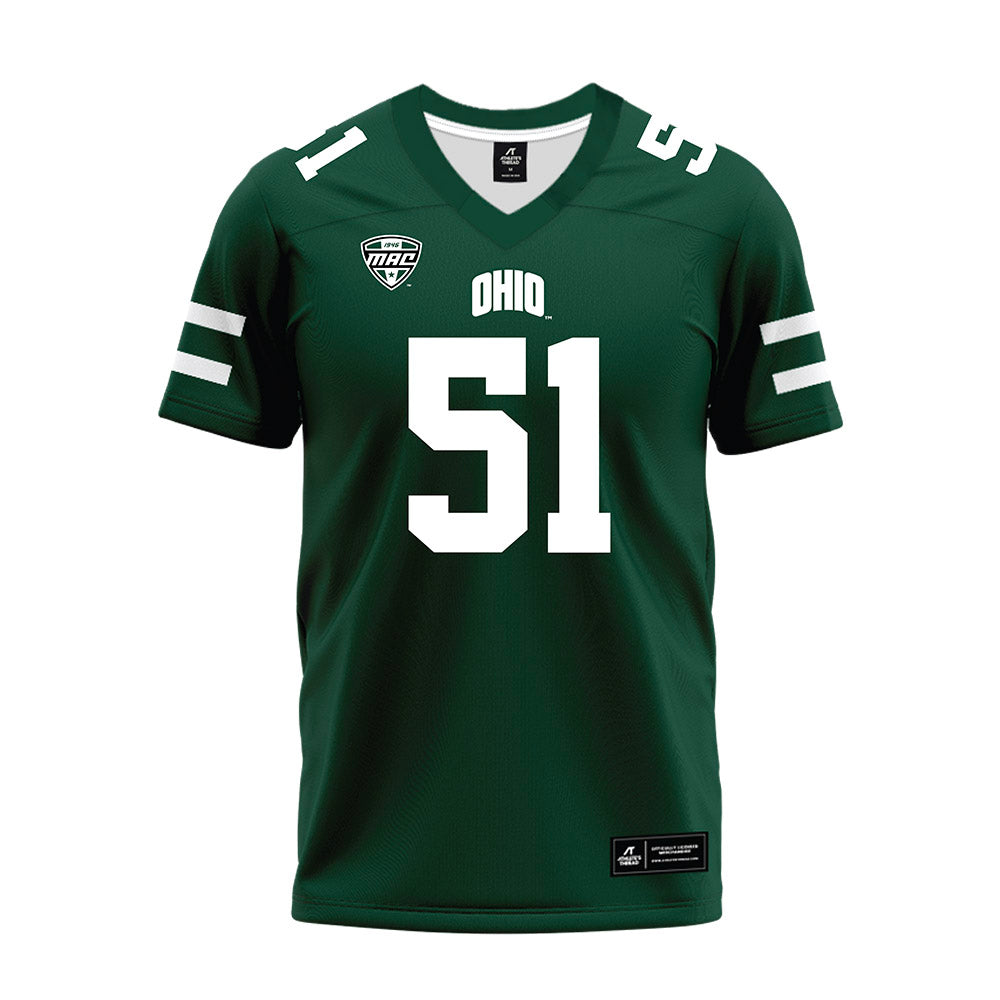 Ohio - NCAA Football : Davion Weatherspoon - MAC Green Premium Football Jersey-0