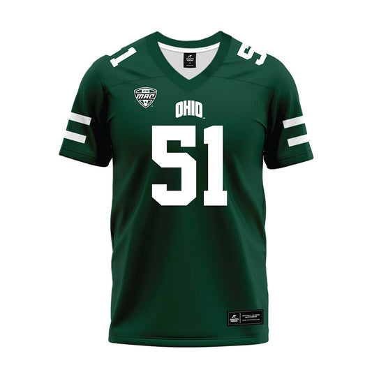 Ohio - NCAA Football : Davion Weatherspoon - MAC Green Premium Football Jersey-0