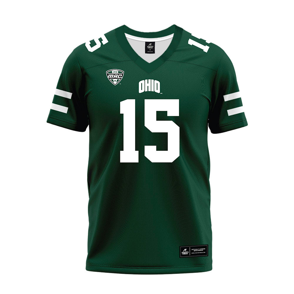 Ohio - NCAA Football : Riley Neer - MAC Green Premium Football Jersey-0