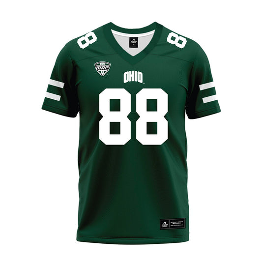 Ohio - NCAA Football : Caleb Gossett - MAC Green Premium Football Jersey-0