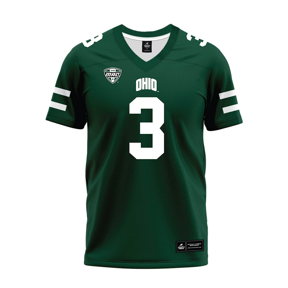 Ohio - NCAA Football : Max Rodarte - MAC Green Premium Football Jersey-0