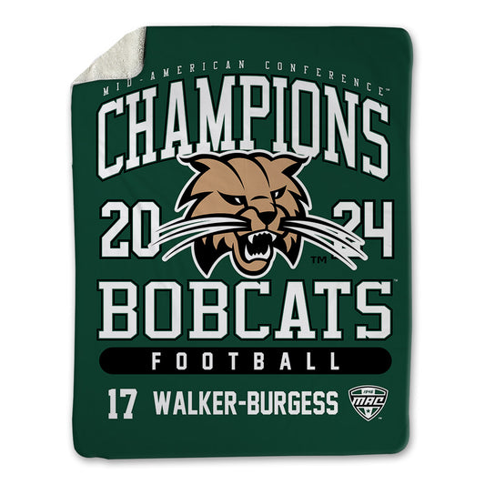 Ohio - NCAA Football : Marcel Walker-Burgess - MAC Blanket-0