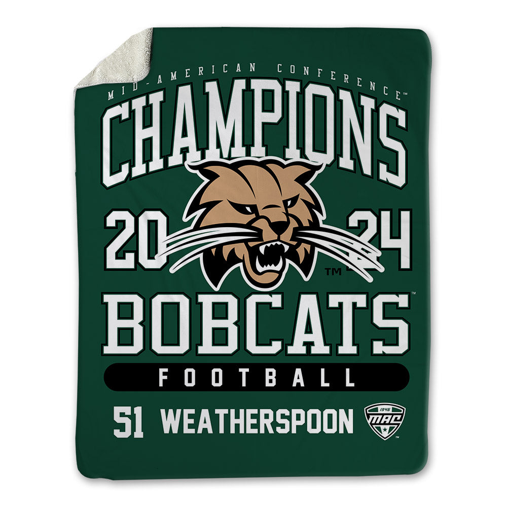 Ohio - NCAA Football : Davion Weatherspoon - MAC Blanket-0