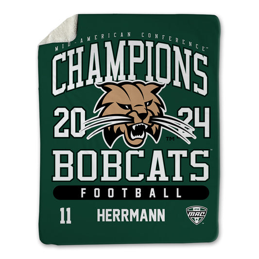 Ohio - NCAA Football : Evan Herrmann - MAC Blanket-0