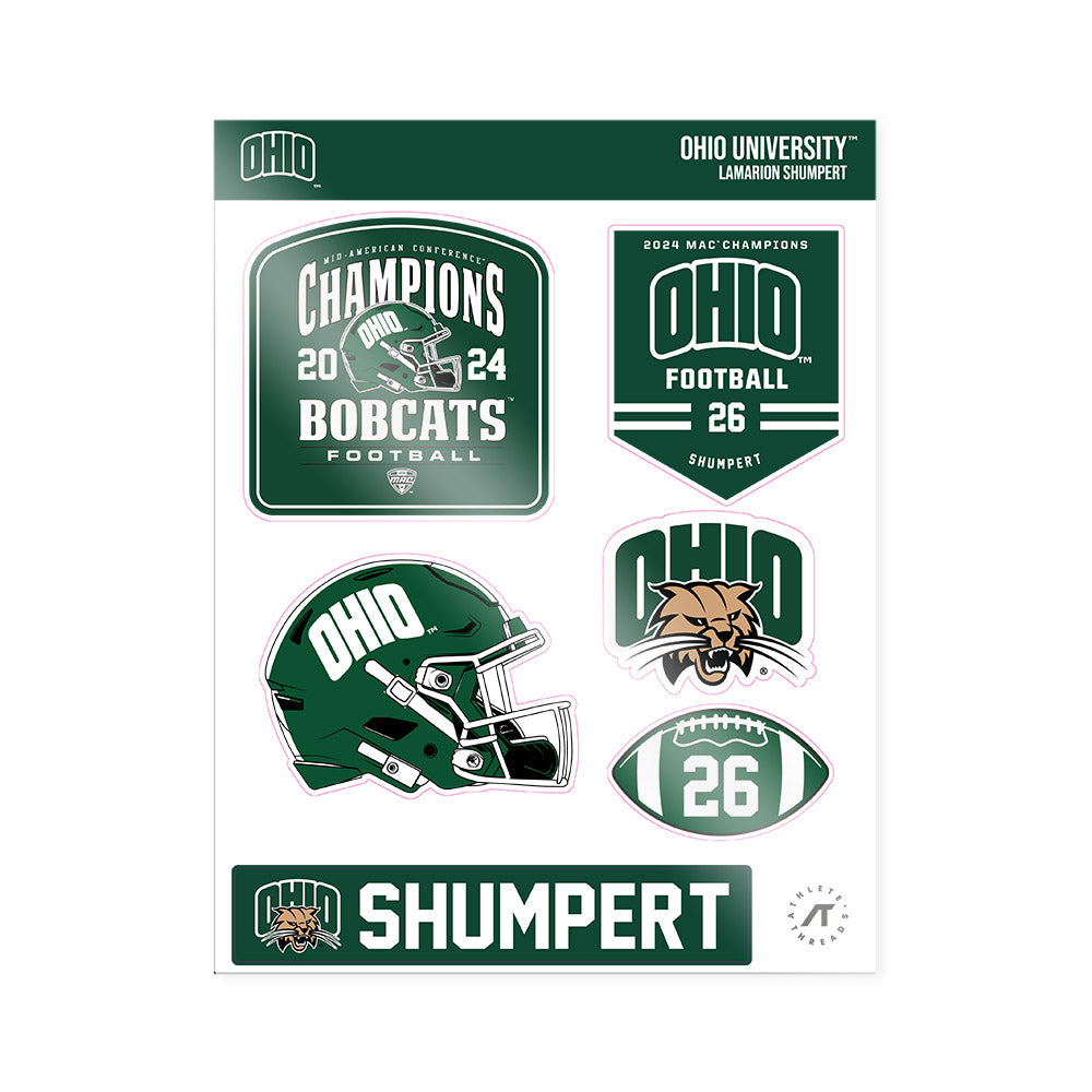 Ohio - NCAA Football : Lamarion Shumpert - MAC Sticker Sheet-0