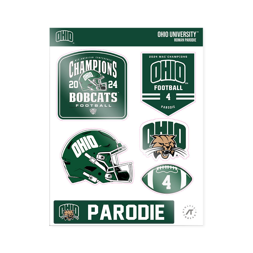 Ohio - NCAA Football : Roman Parodie - MAC Sticker Sheet-0