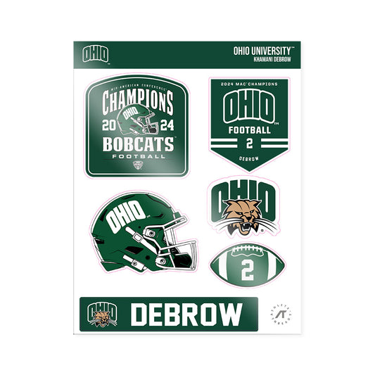Ohio - NCAA Football : Khamani Debrow - MAC Sticker Sheet-0