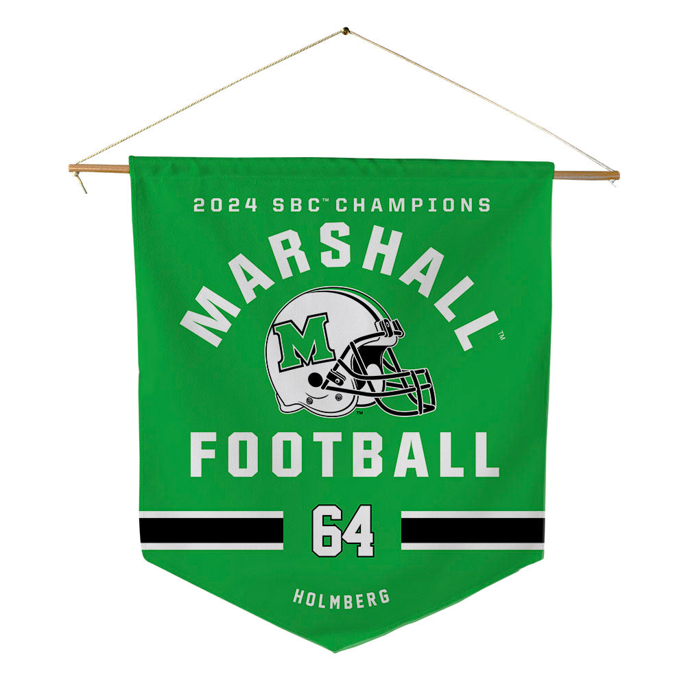 Marshall - NCAA Football : TJ Holmberg - SBC Champions Pennant - 18" x 21"-0