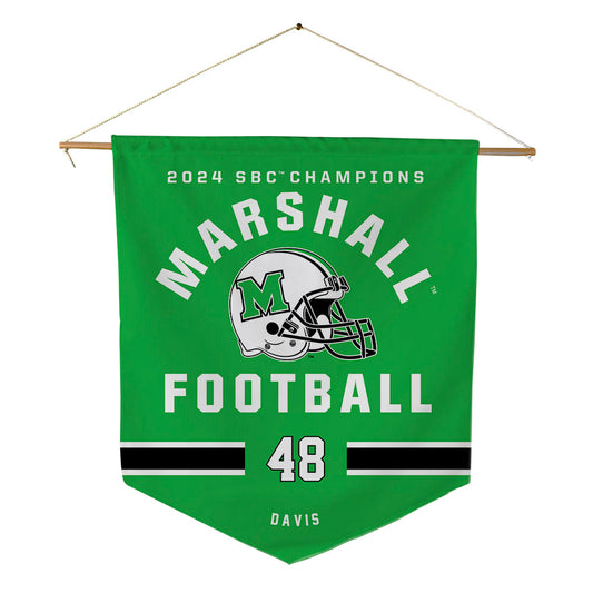 Marshall - NCAA Football : Cade Davis - SBC Champions Pennant - 18" x 21"-0