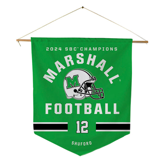 Marshall - NCAA Football : Jason Shuford - SBC Champions Pennant - 18" x 21"-0