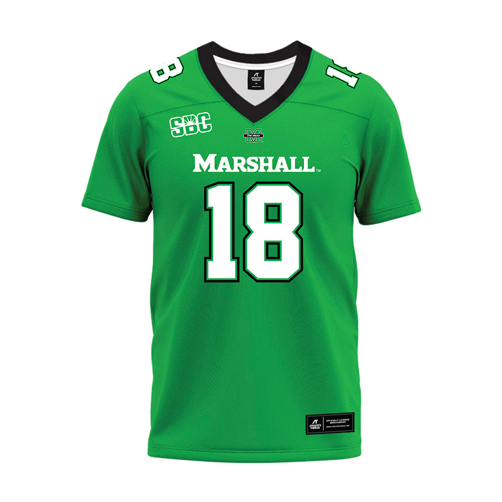 Marshall - NCAA Football : Cace Reed - SBC Green Premium Football Jersey-0