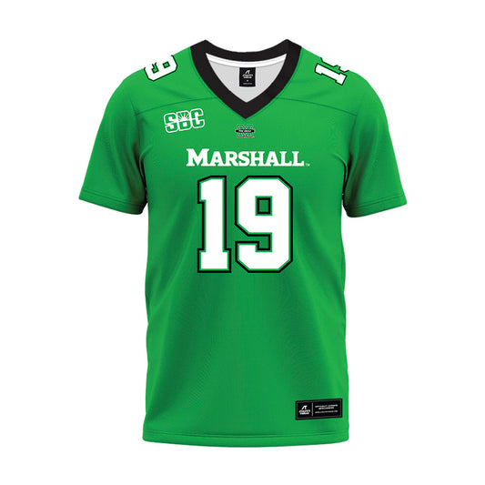 Marshall - NCAA Football : Chase Massey - SBC Green Premium Football Jersey-0