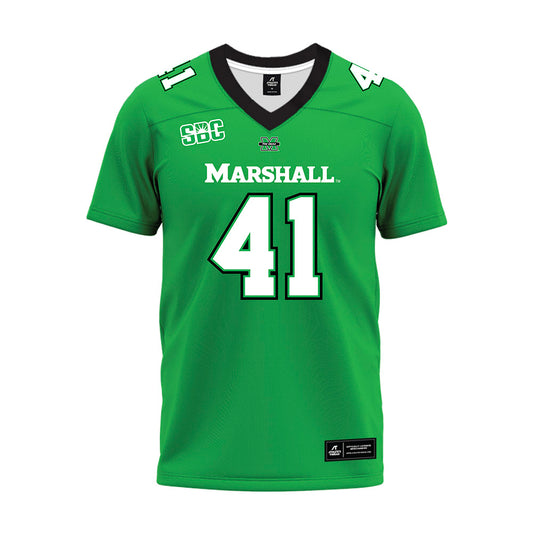 Marshall - NCAA Football : Logan Howell - SBC Green Premium Football Jersey-0