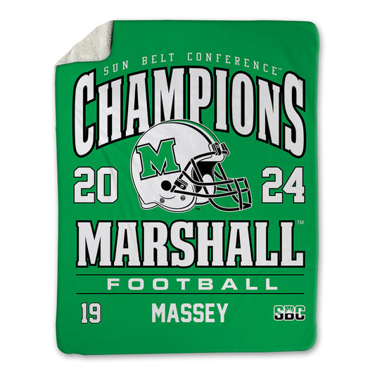 Marshall - NCAA Football : Chase Massey - SBC Champions Blanket-0