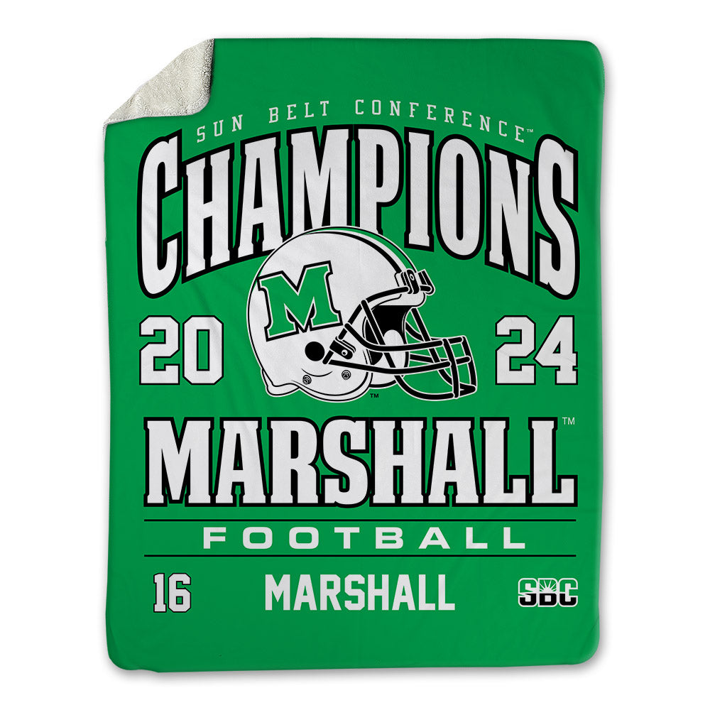 Marshall - NCAA Football : Jalen Marshall - SBC Champions Blanket-0