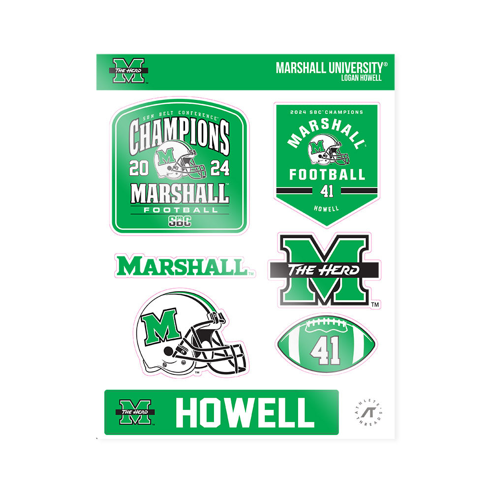 Marshall - NCAA Football : Logan Howell - SBC Champions Sticker Sheet-0