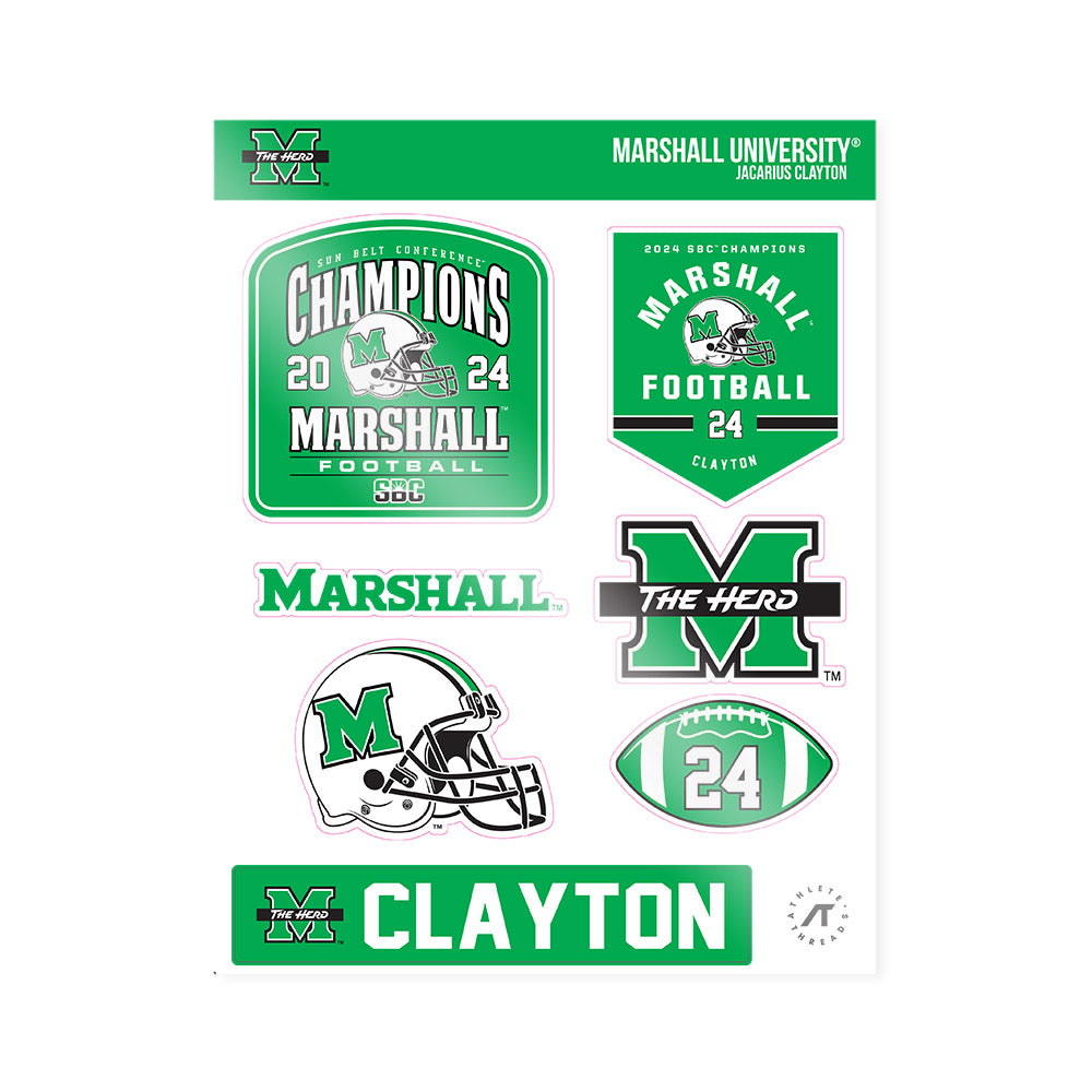 Marshall - NCAA Football : Jacarius Clayton - SBC Champions Sticker Sheet-0