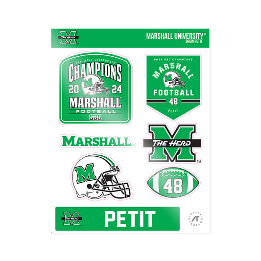 Marshall - NCAA Football : Drew Petit - SBC Champions Sticker Sheet-0