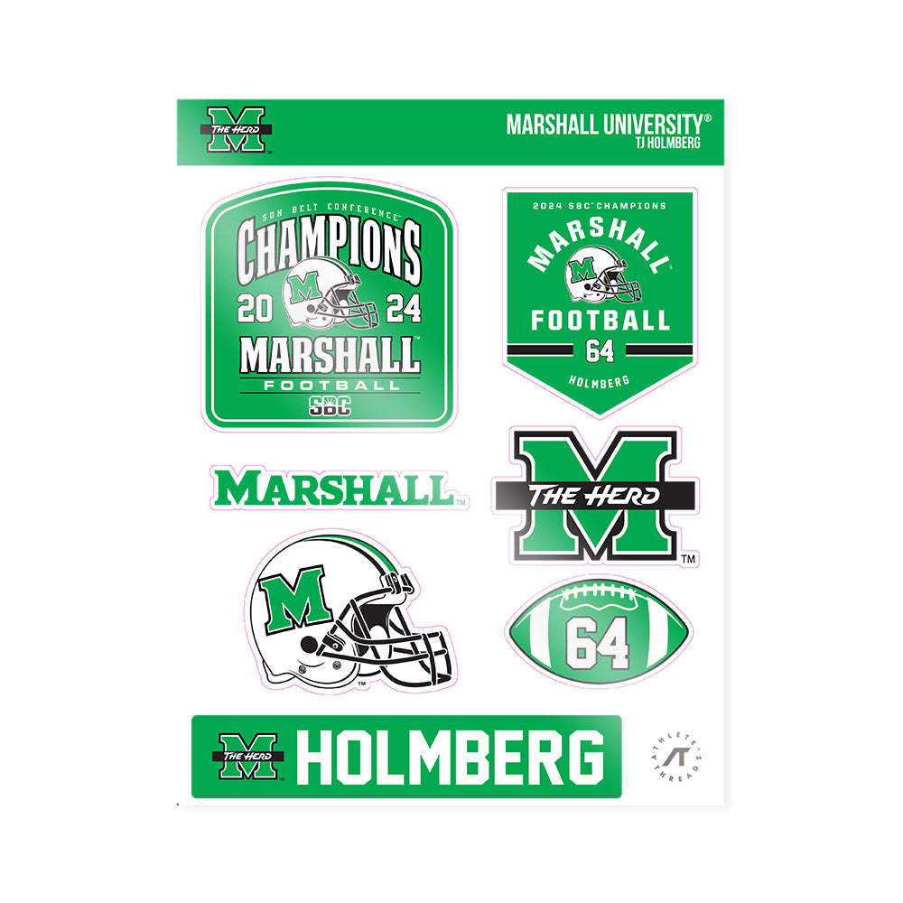 Marshall - NCAA Football : TJ Holmberg - SBC Champions Sticker Sheet-0