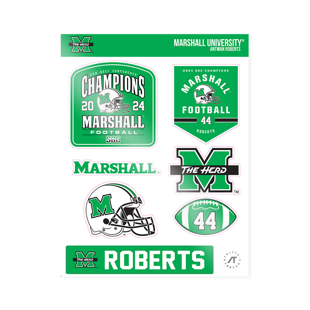 Marshall - NCAA Football : Antwan Roberts - SBC Champions Sticker Sheet-0