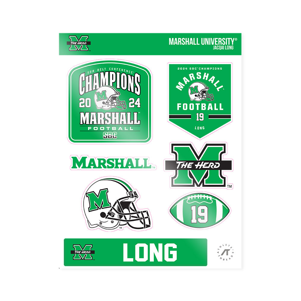 Marshall - NCAA Football : Jacqai Long - SBC Champions Sticker Sheet-0