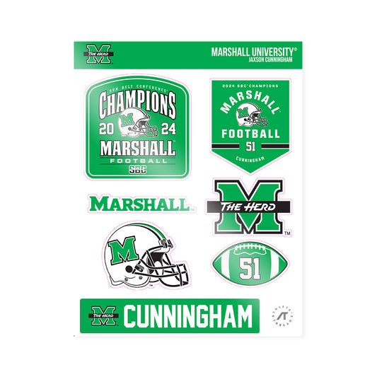 Marshall - NCAA Football : Jaxson Cunningham - SBC Champions Sticker Sheet-0