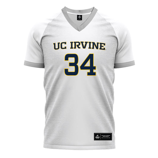 UCI - NCAA Men's Soccer : Paul Jing - White Soccer Jersey-0