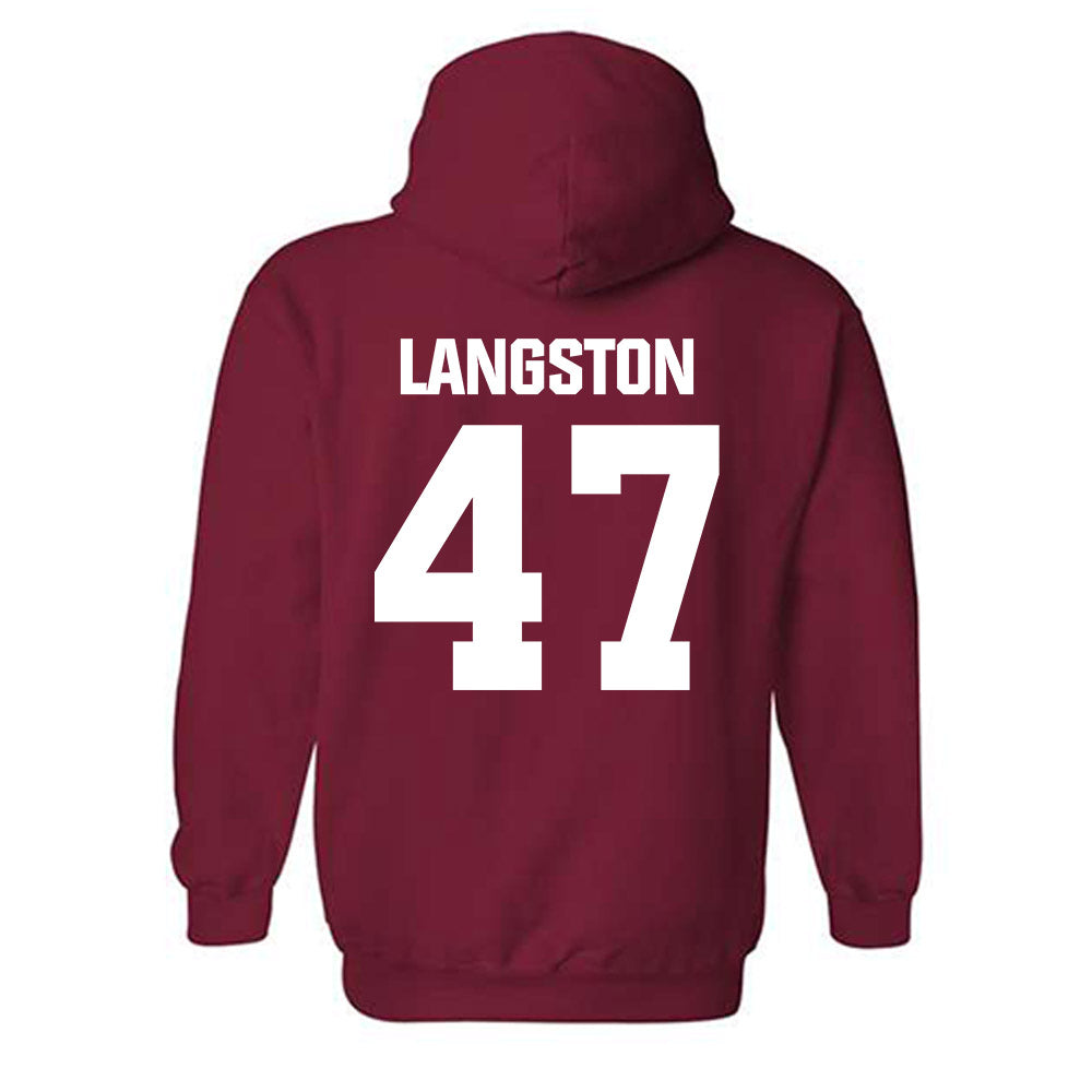 Indiana - NCAA Football : Mark Langston - Classic Shersey Hooded Sweatshirt-1