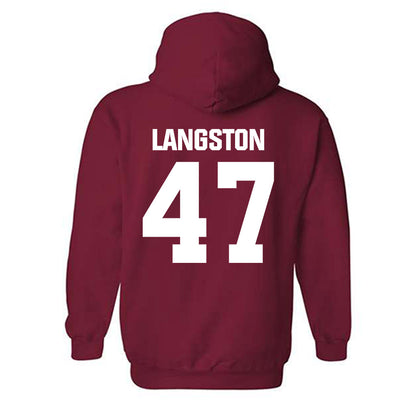 Indiana - NCAA Football : Mark Langston - Classic Shersey Hooded Sweatshirt-1