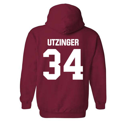 Indiana - NCAA Football : Jeff Utzinger - Classic Shersey Hooded Sweatshirt-1